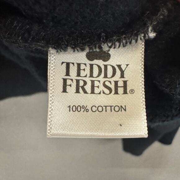 Teddy Fresh x Rick and Morty Sweatshirt Adult Small Black Embroidered Pullover - Picture 5 of 7